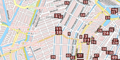 Stadtplan Jordaan Amsterdam