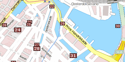 Stadtplan Montelbaanstoren Amsterdam