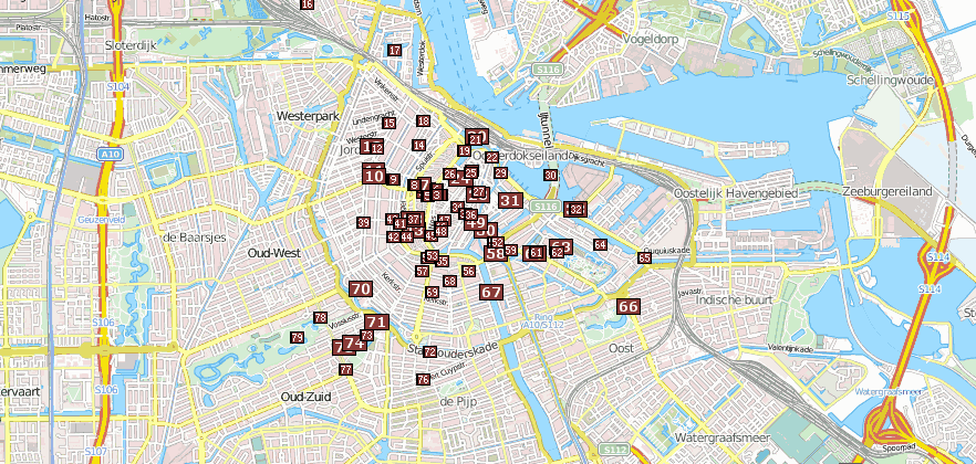 Reiseführer von Amsterdam und Sehenswürdigkeiten direkt per Stadtplan