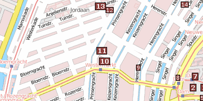 Anne Frank Huis Stadtplan
