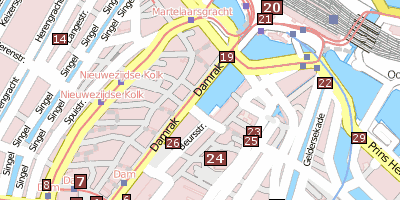 Stadtplan Beurs van Berlage Amsterdam
