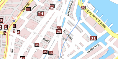 Stadtplan Waaggebouw Amsterdam